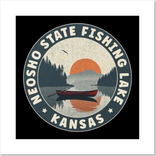 Neosho State Fishing Lake Kansas Sunset Posters and Art